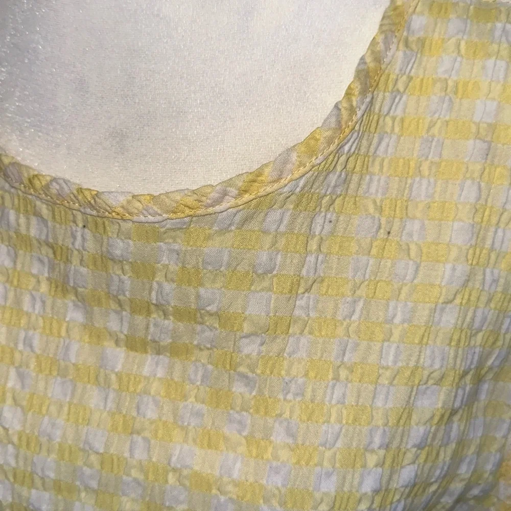 Chloe + Rene Yellow Plaid Dress Size XL - Picture 9 of 11